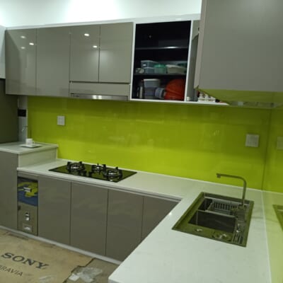 ảnh thi công thực tế combo bếp cho khách tại Vĩnh Long