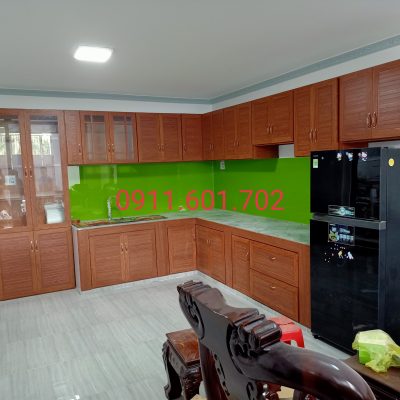 Tủ Bếp Nhôm Giả Gỗ Vân Gỗ Cần Thơ
