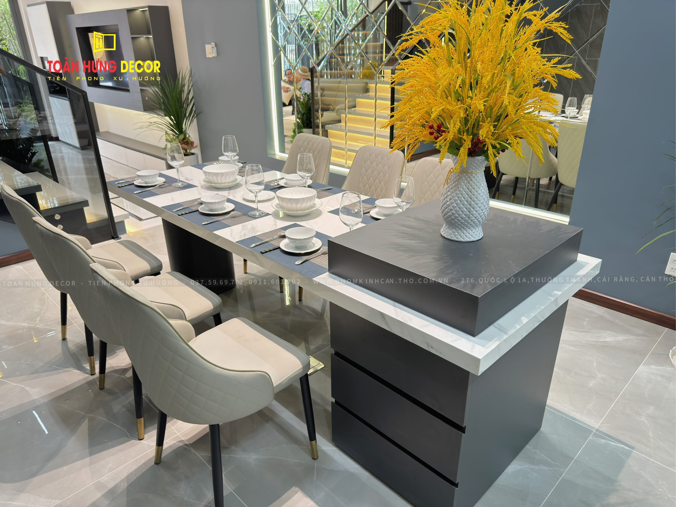 BÀN ĐẢO KẾT HỢP BÀN ĂN