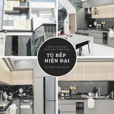 TỦ BẾP GỖ MDF PHỦ MELAMINE